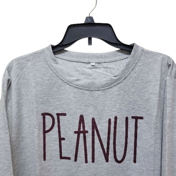 Grey "Peanut Butter" Long Sleeve Graphic Sweatshirt - NWOT - Picture 5 of 7